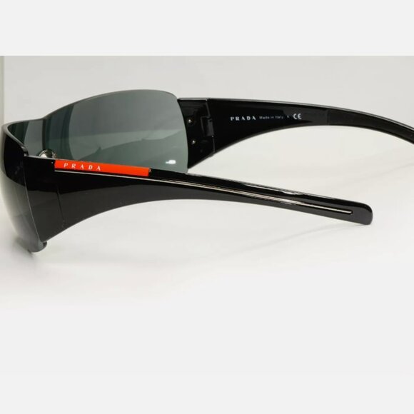Prada Black Sunglasses Shield Men's Sport Design - Picture 5 of 6